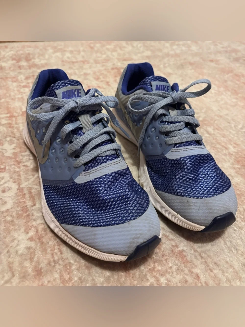 Kids Nike Shoes Blue Athletic Sneakers - Size 4.5